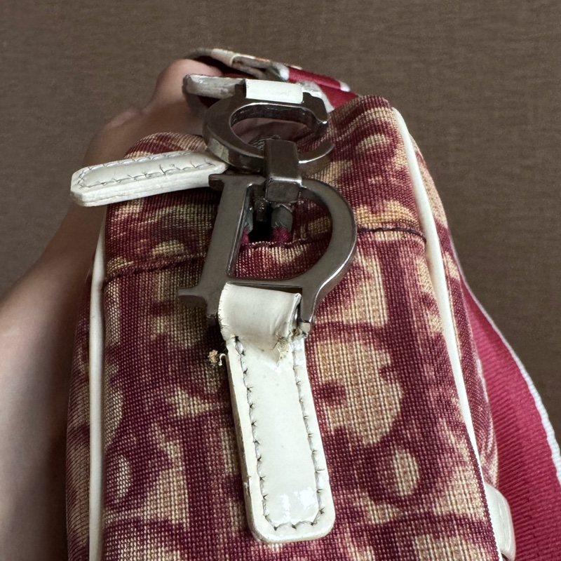 Dior 酒紅色數字老花側背包-17