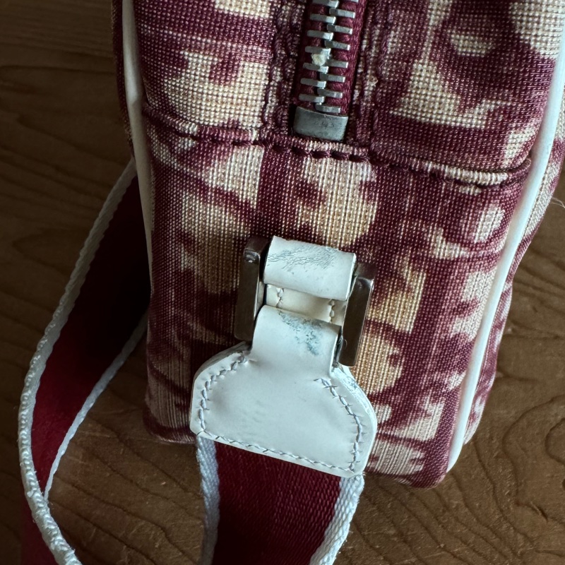 Dior 酒紅色數字老花側背包-18
