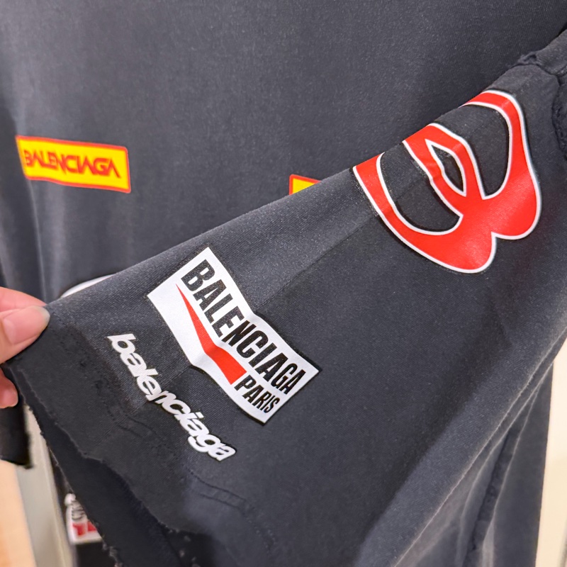 巴黎世家 新款做舊踢恤 🔥-3