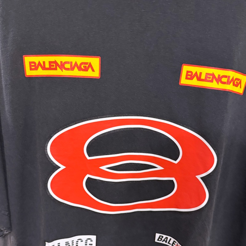 巴黎世家 新款做舊踢恤 🔥-12