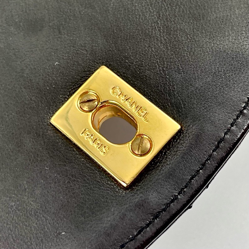 「JL精品代購」香奈兒黑金羊皮duma雙肩包-14