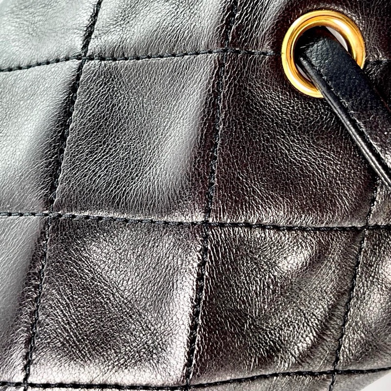 「JL精品代購」香奈兒黑金羊皮duma雙肩包-19