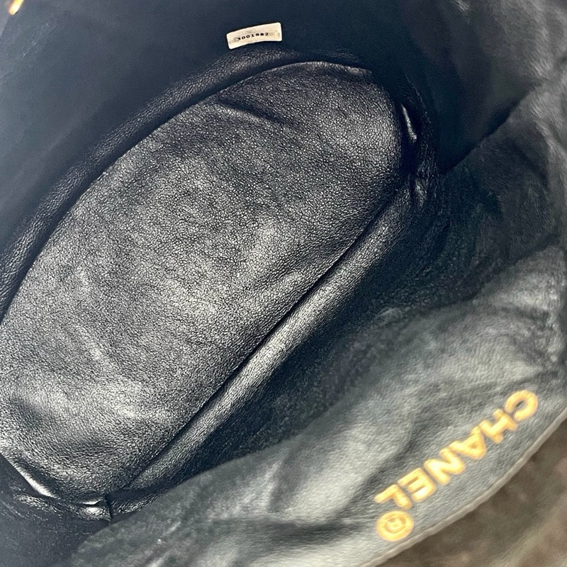 「JL精品代購」香奈兒黑金羊皮duma雙肩包-20