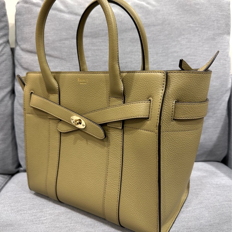 英國品牌 Mulberry Small Bayswater 橄欖綠手提包 附背帶 防塵袋-1