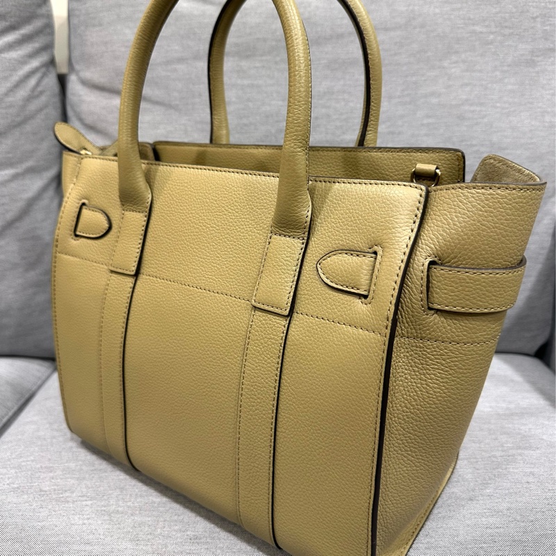 英國品牌 Mulberry Small Bayswater 橄欖綠手提包 附背帶 防塵袋-2