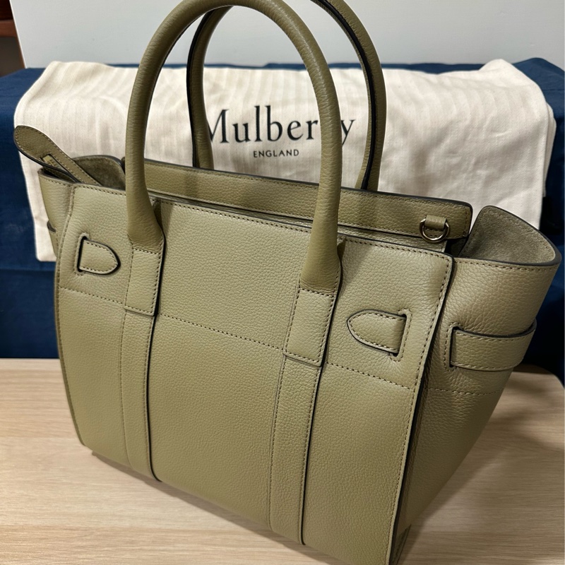英國品牌 Mulberry Small Bayswater 橄欖綠手提包 附背帶 防塵袋-1