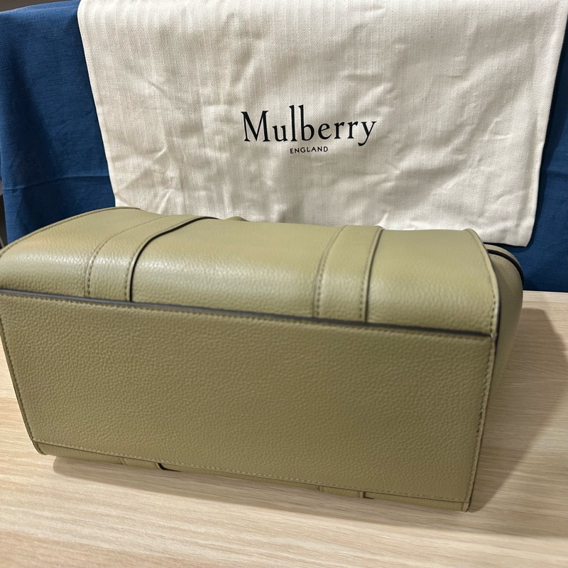 英國品牌 Mulberry Small Bayswater 橄欖綠手提包 附背帶 防塵袋-2