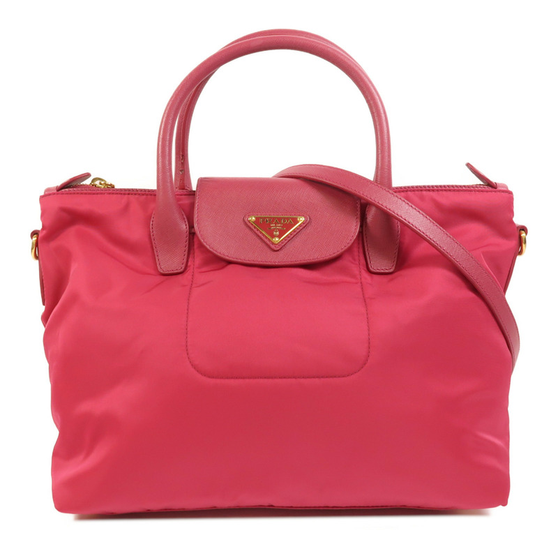 PRADA 尼龍2 Way Shoulder金扣手挽肩背兩用袋-0