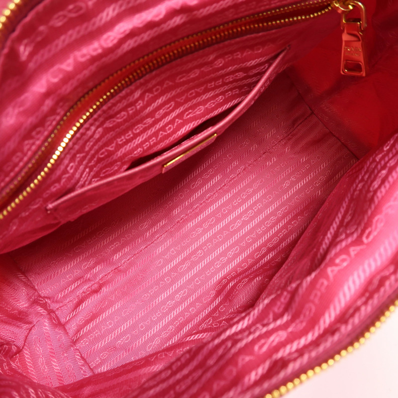 PRADA 尼龍2 Way Shoulder金扣手挽肩背兩用袋-4