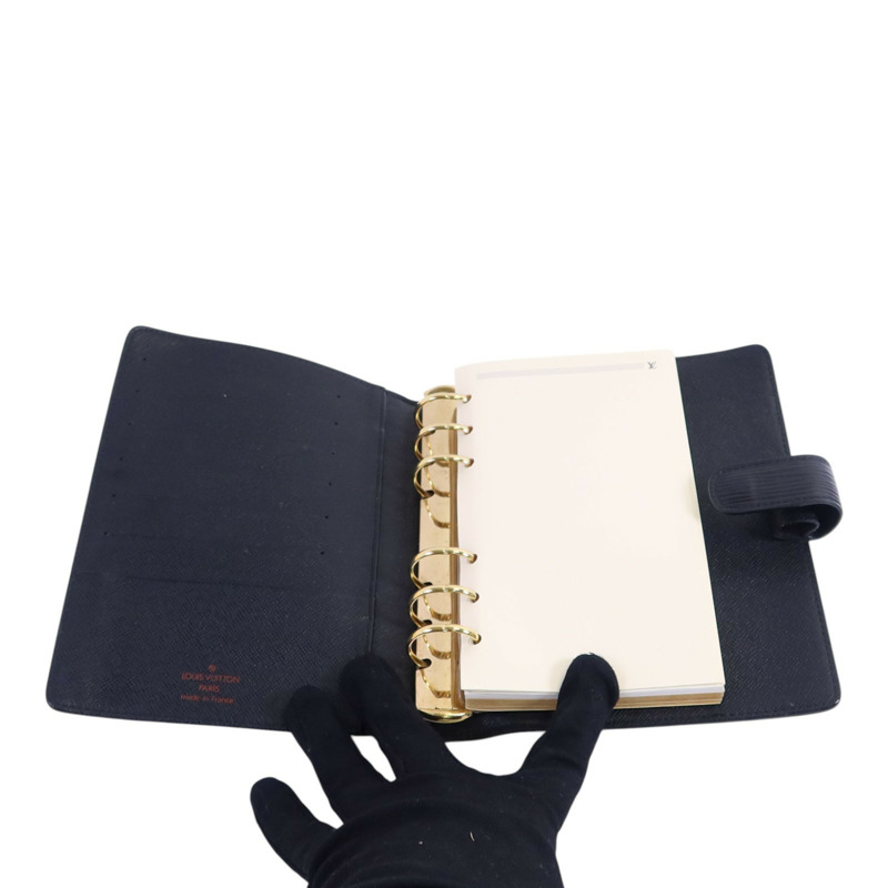 LOUIS VUITTON Epi Agenda MM Notebook金扣筆記本-3