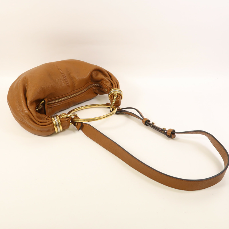 Chloe 牛皮皮革Bracelet Hobo金扣手挽肩背兩用袋-7