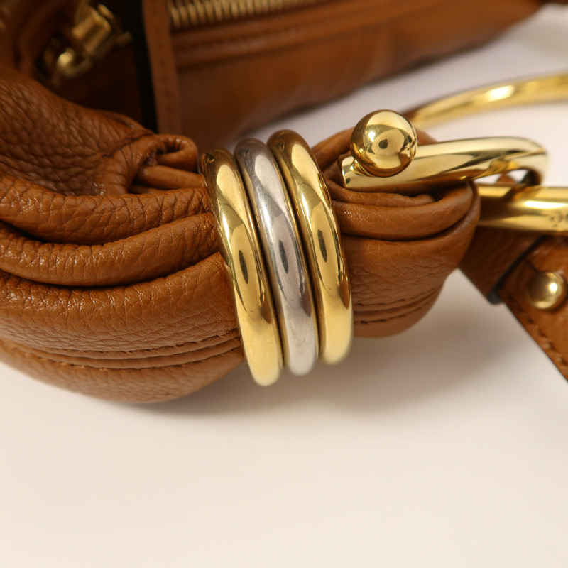 Chloe 牛皮皮革Bracelet Hobo金扣手挽肩背兩用袋-13