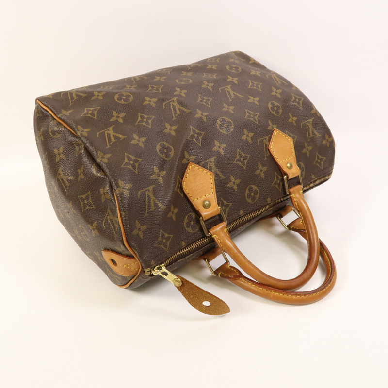 LOUIS VUITTON Monogram Speedy 30金扣手挽袋-8