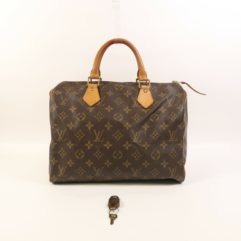 LOUIS VUITTON Monogram Speedy 30金扣手挽袋-9