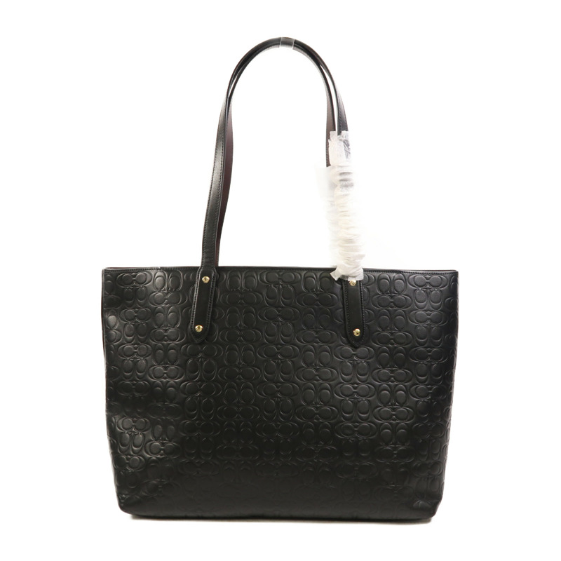 COACH 牛皮皮革Central Tote金扣肩背袋-1