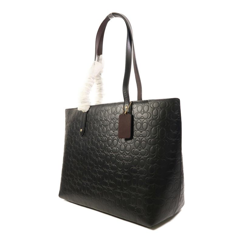 COACH 牛皮皮革Central Tote金扣肩背袋-2