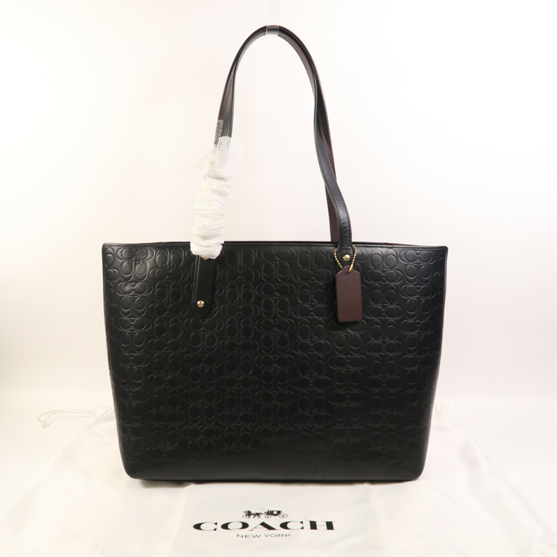 COACH 牛皮皮革Central Tote金扣肩背袋-7