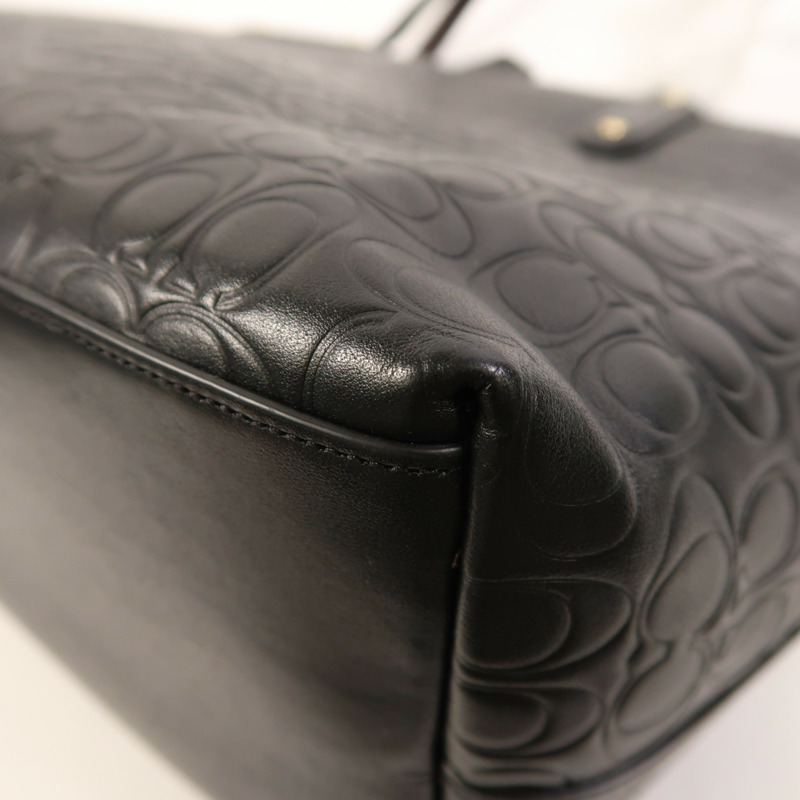 COACH 牛皮皮革Central Tote金扣肩背袋-10