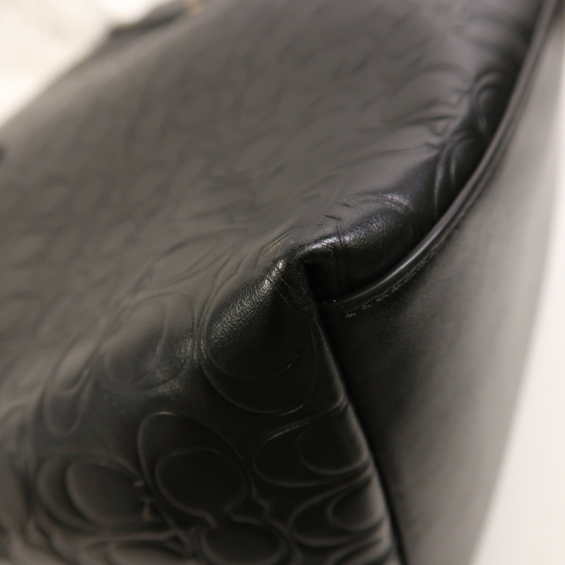 COACH 牛皮皮革Central Tote金扣肩背袋-11