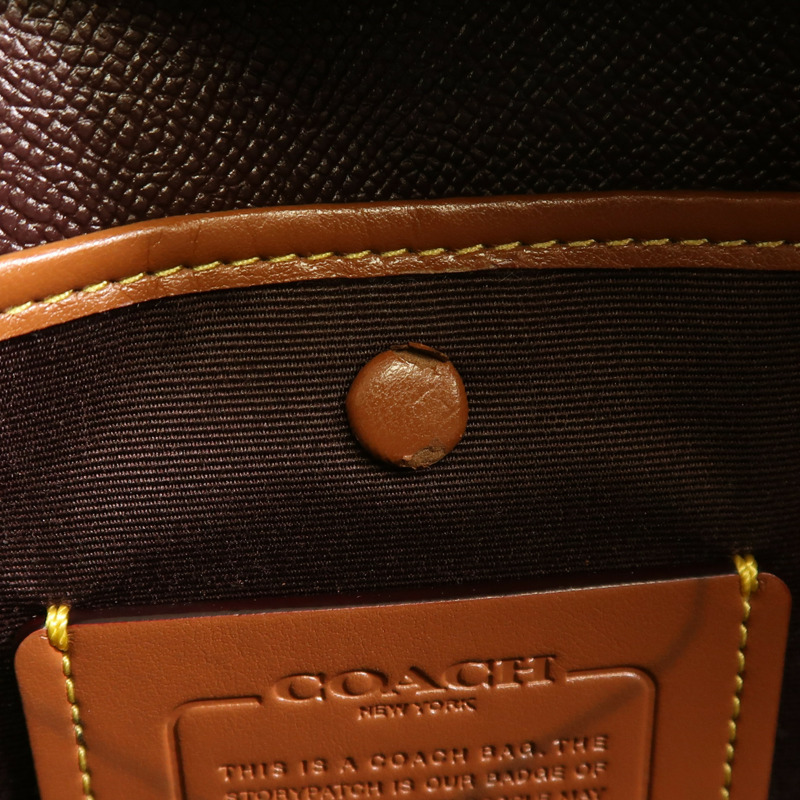 COACH 牛皮皮革Central Tote金扣肩背袋-14