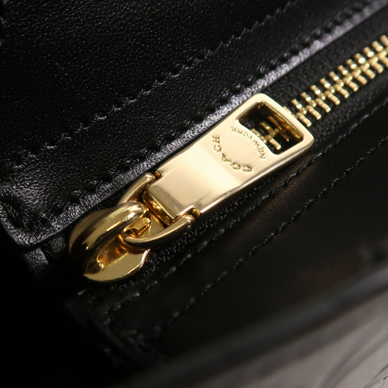 COACH 牛皮皮革Central Tote金扣肩背袋-16