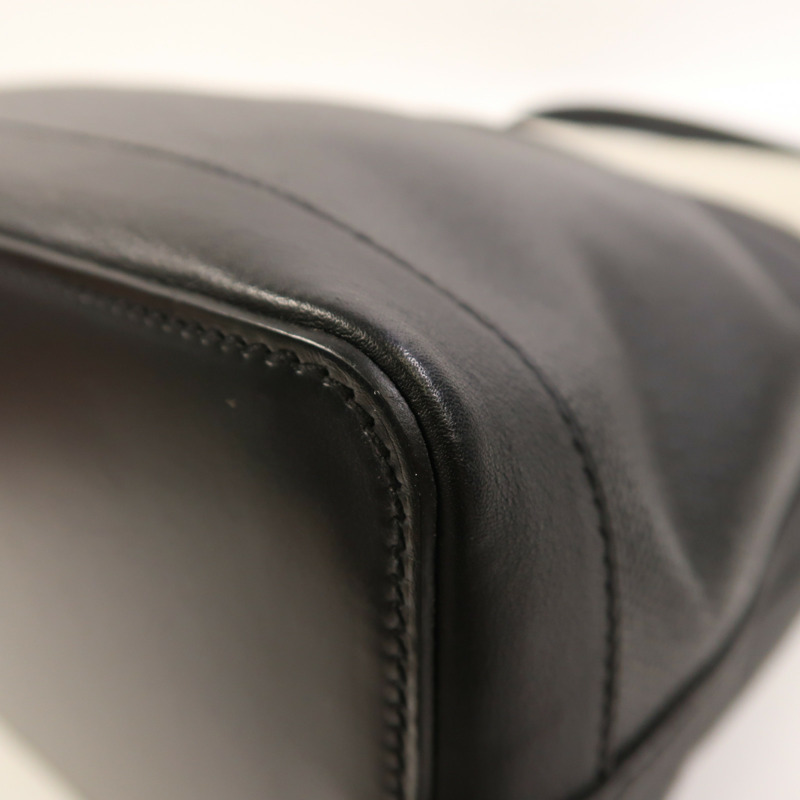 HERMES Toile帆布Col Roule 25銀扣肩背袋-8