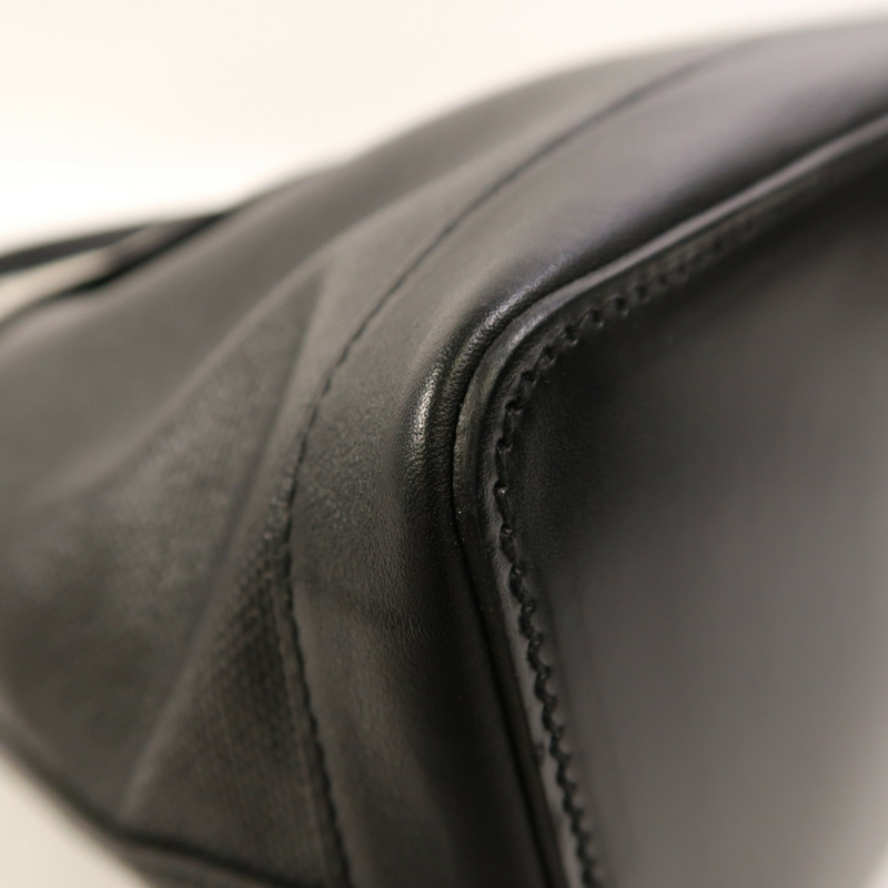 HERMES Toile帆布Col Roule 25銀扣肩背袋-9