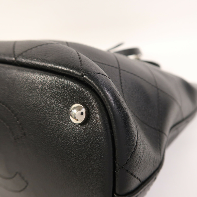 CHANEL 牛皮皮革2 Way Shoulder銀扣手挽肩背兩用袋-9