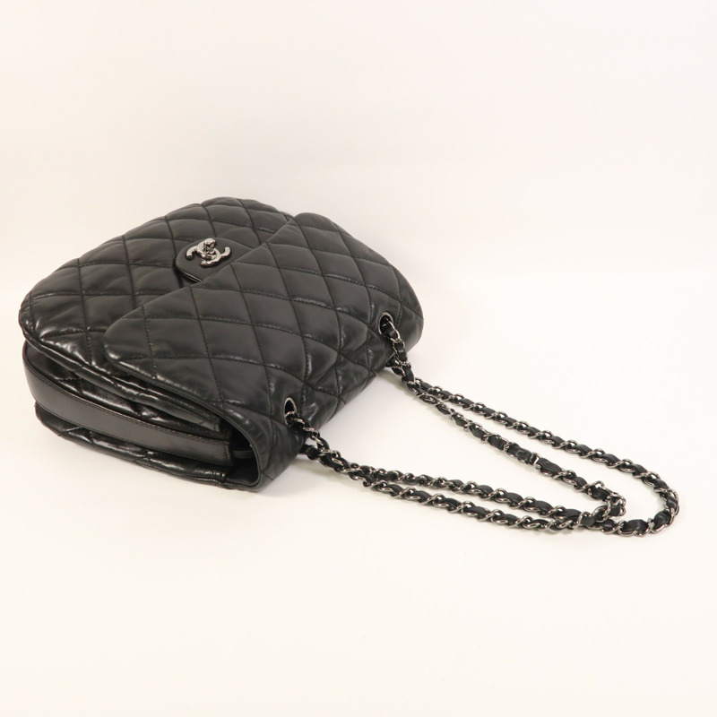 CHANEL 皮革Chain Shoulder鏈帶肩背袋-10