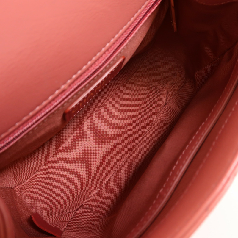 CHANEL 牛皮皮革Chain Shoulder金扣鏈帶肩背袋-4