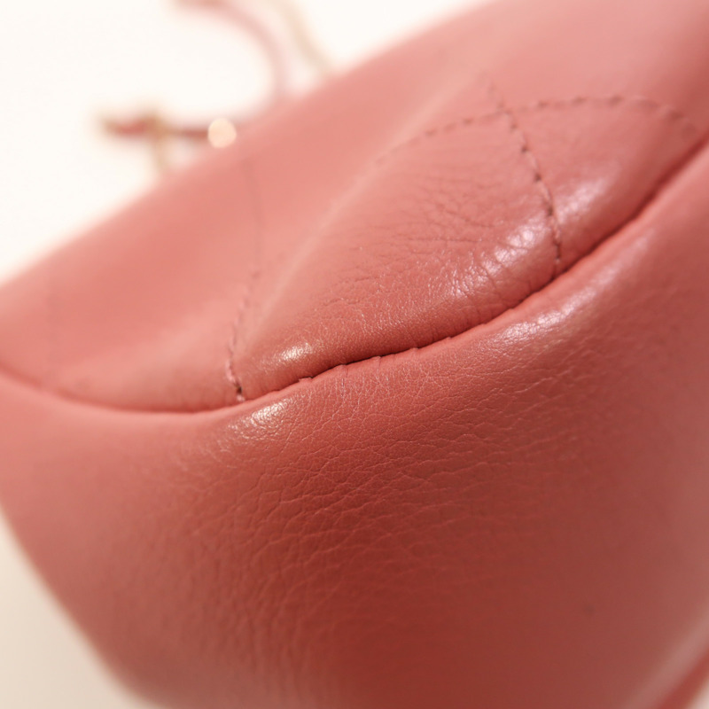 CHANEL 牛皮皮革Chain Shoulder金扣鏈帶肩背袋-15