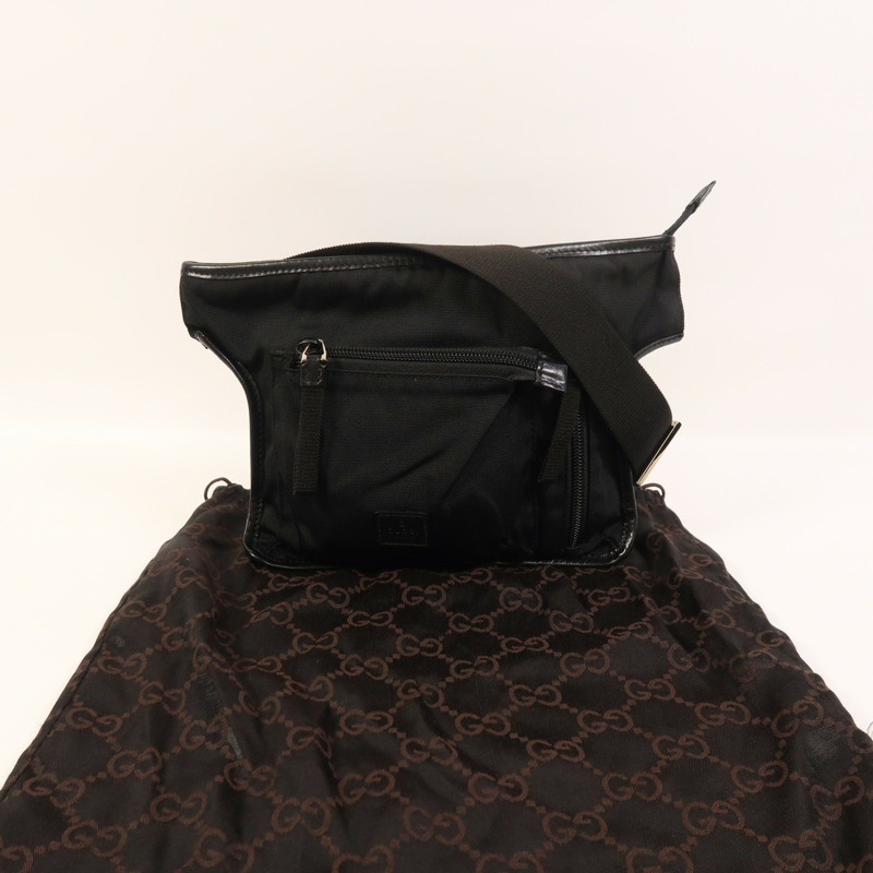 GUCCI 帆布Waist Bag銀扣腰包-8