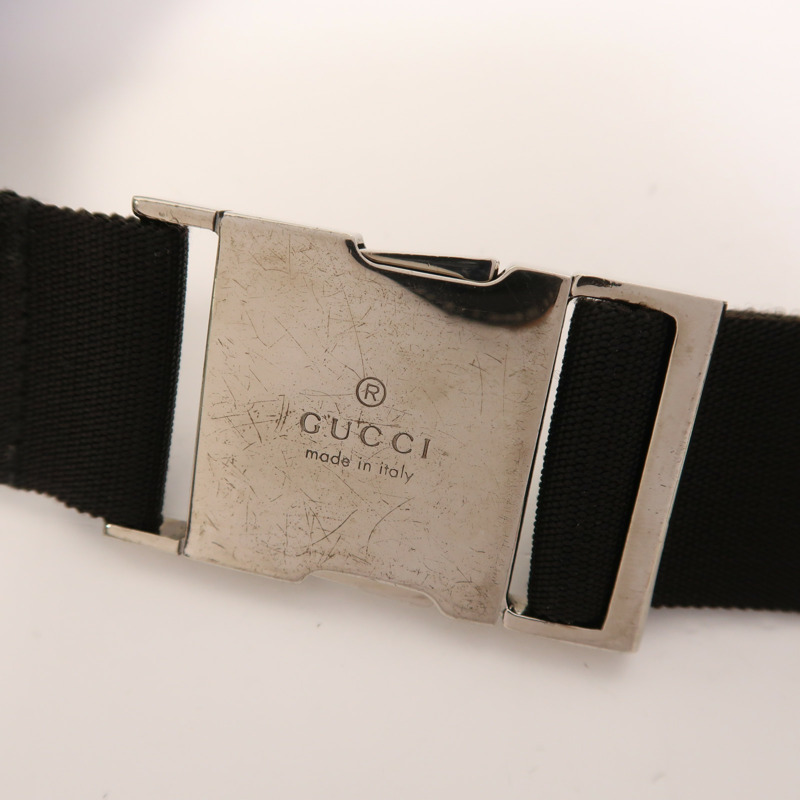 GUCCI 帆布Waist Bag銀扣腰包-18