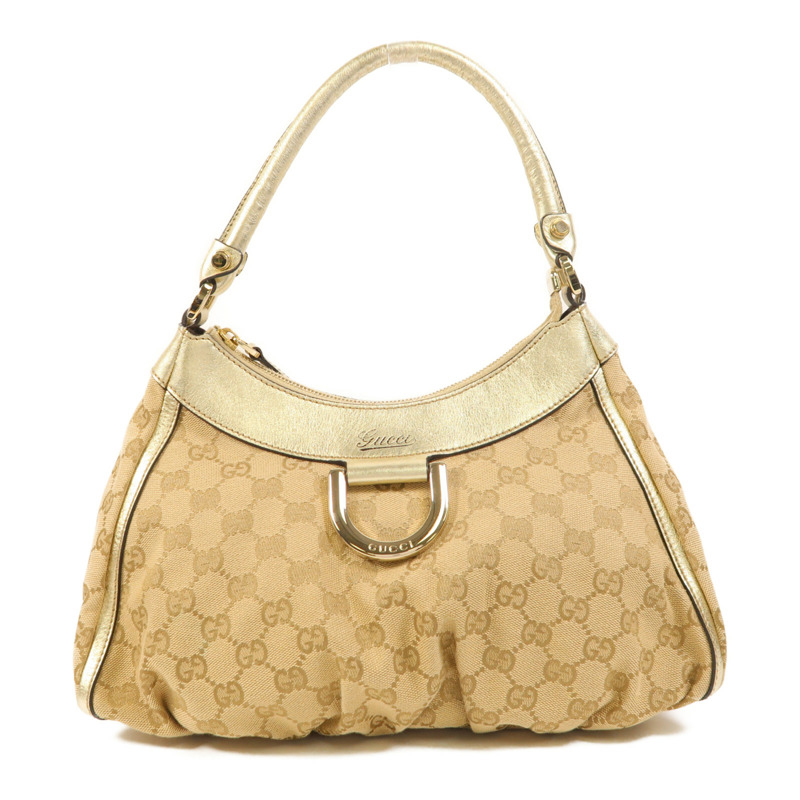 GUCCI 帆布Shoulder Bag金扣肩背袋-0