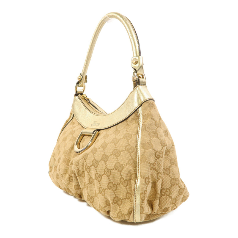 GUCCI 帆布Shoulder Bag金扣肩背袋-2