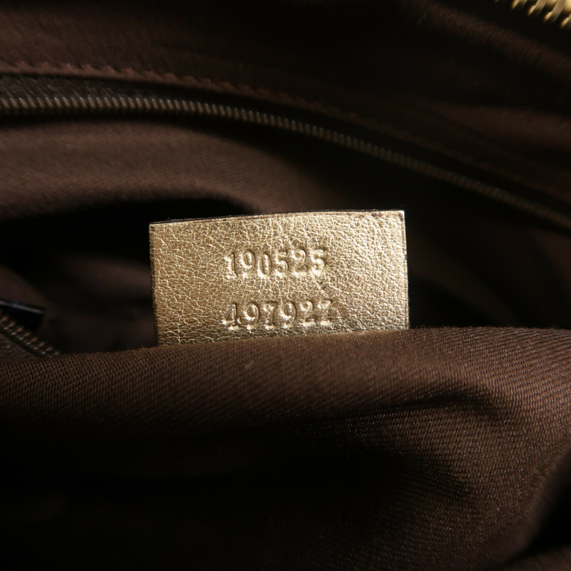 GUCCI 帆布Shoulder Bag金扣肩背袋-6