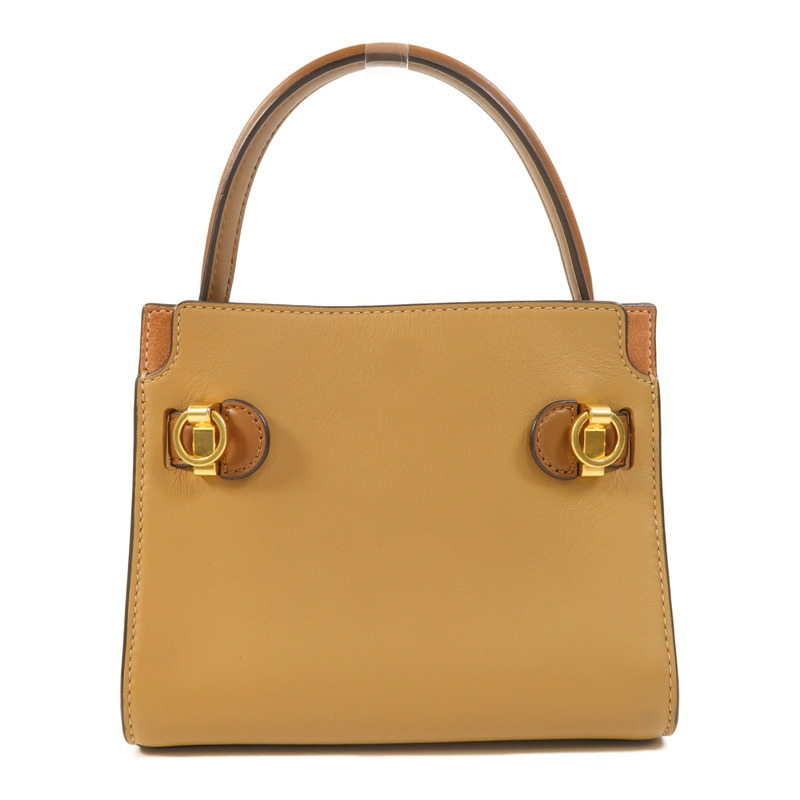 Tory Burch 牛皮皮革Lee Radziwill金扣手挽肩背兩用袋-1