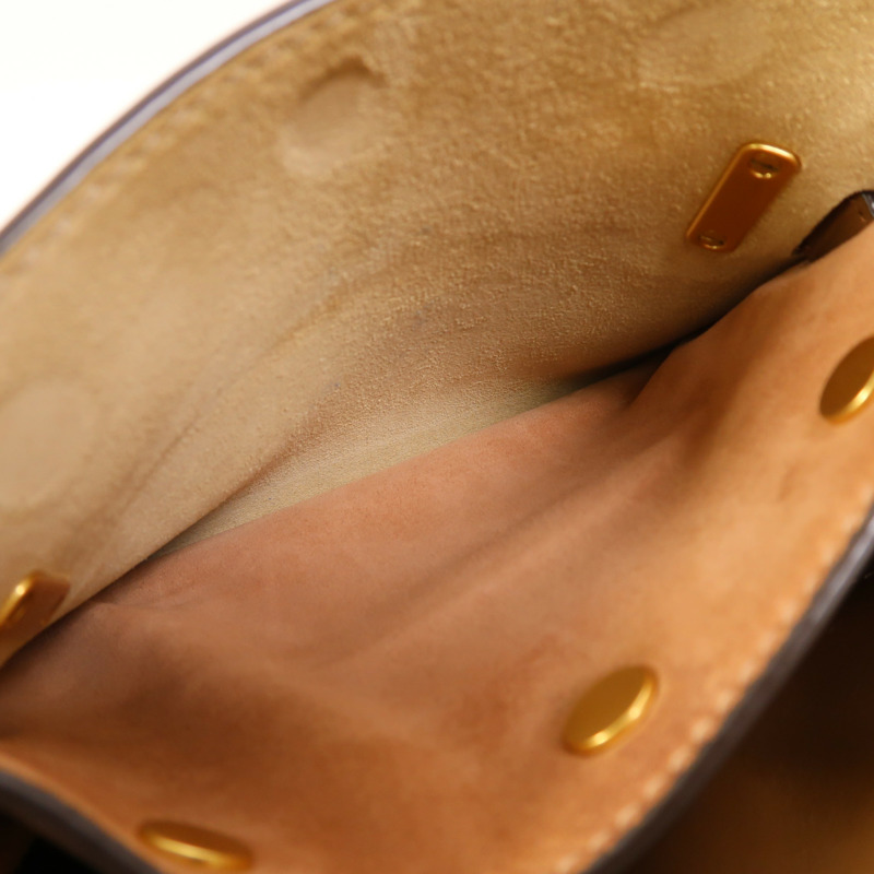 Tory Burch 牛皮皮革Lee Radziwill金扣手挽肩背兩用袋-2