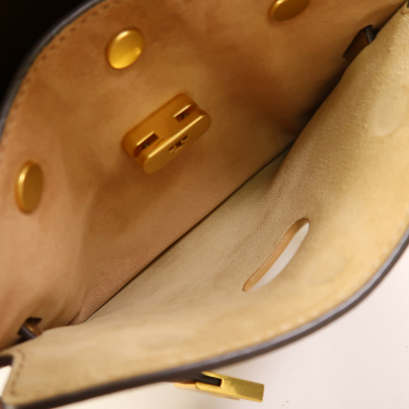 Tory Burch 牛皮皮革Lee Radziwill金扣手挽肩背兩用袋-7