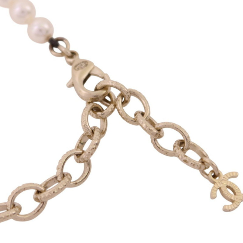 CHANEL 金屬/水鑽Necklace金扣項鏈-3