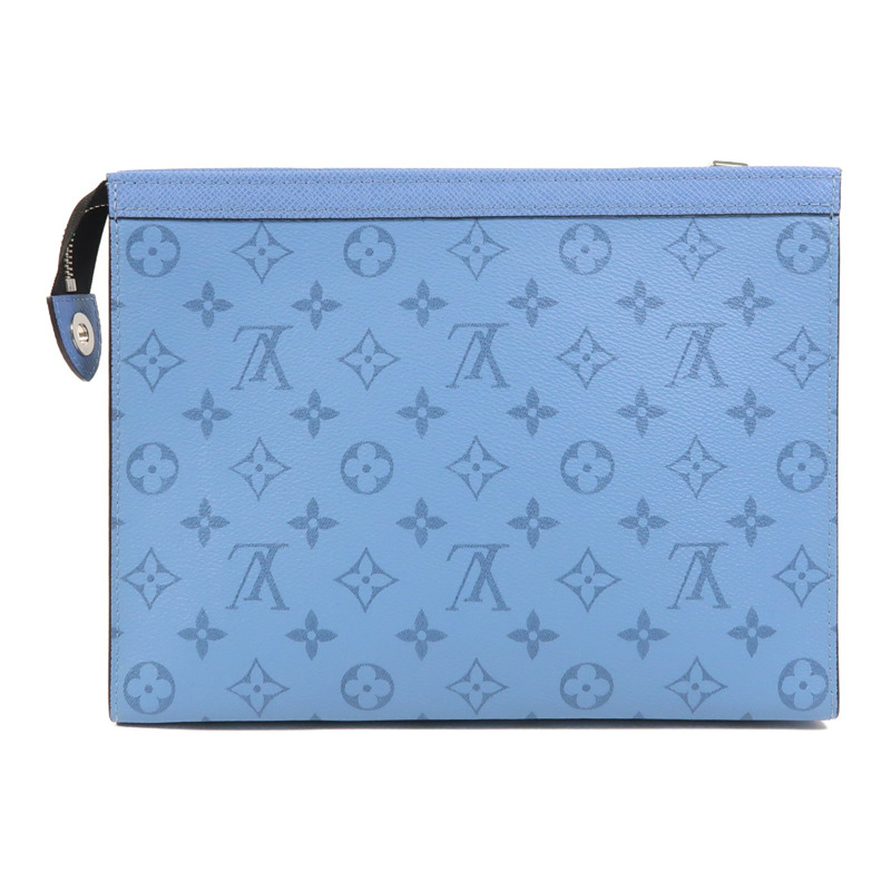 LOUIS VUITTON Taigarama Pochette Voyage MM銀扣手拿包-1