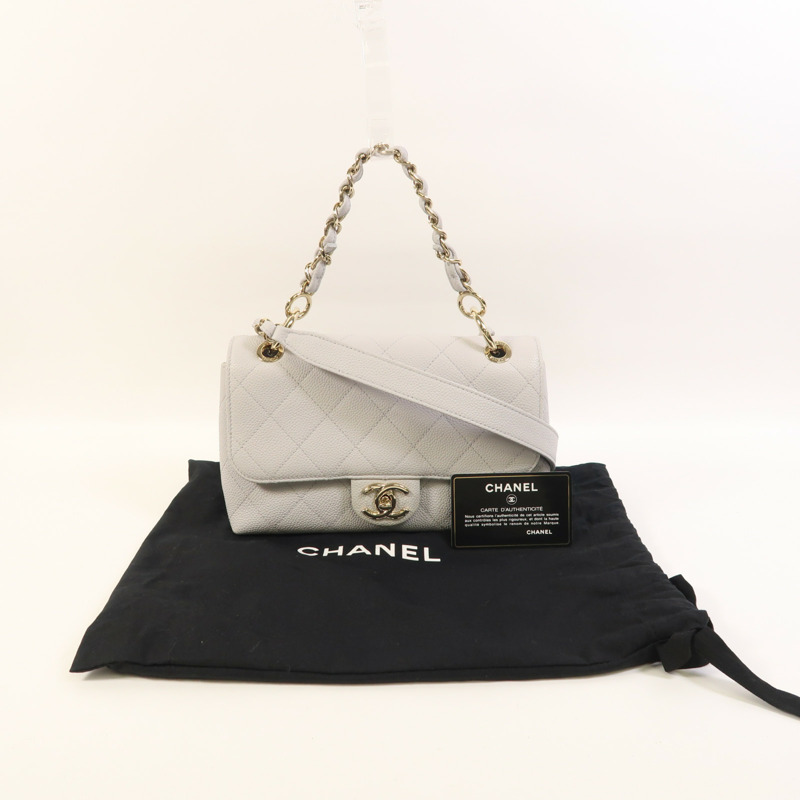 CHANEL 牛皮皮革City Walk Small Flap金扣手挽肩背兩用袋-10