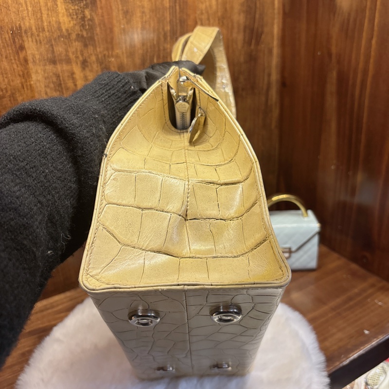 Mul berry 鱷魚紋手提包-4