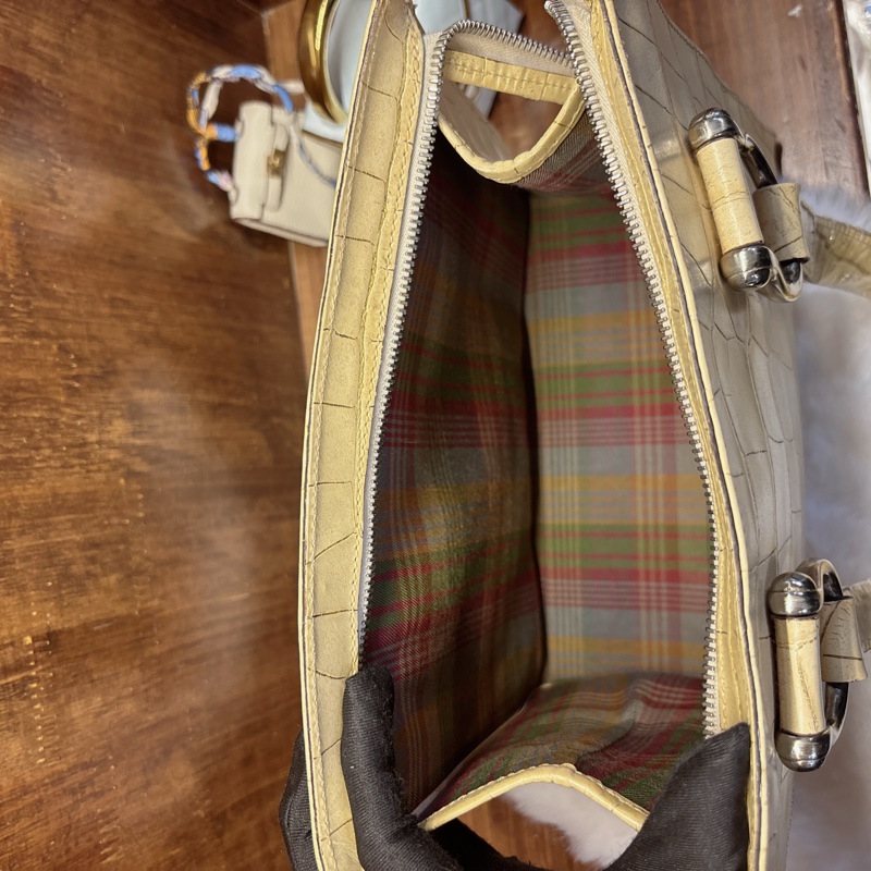 Mul berry 鱷魚紋手提包-5