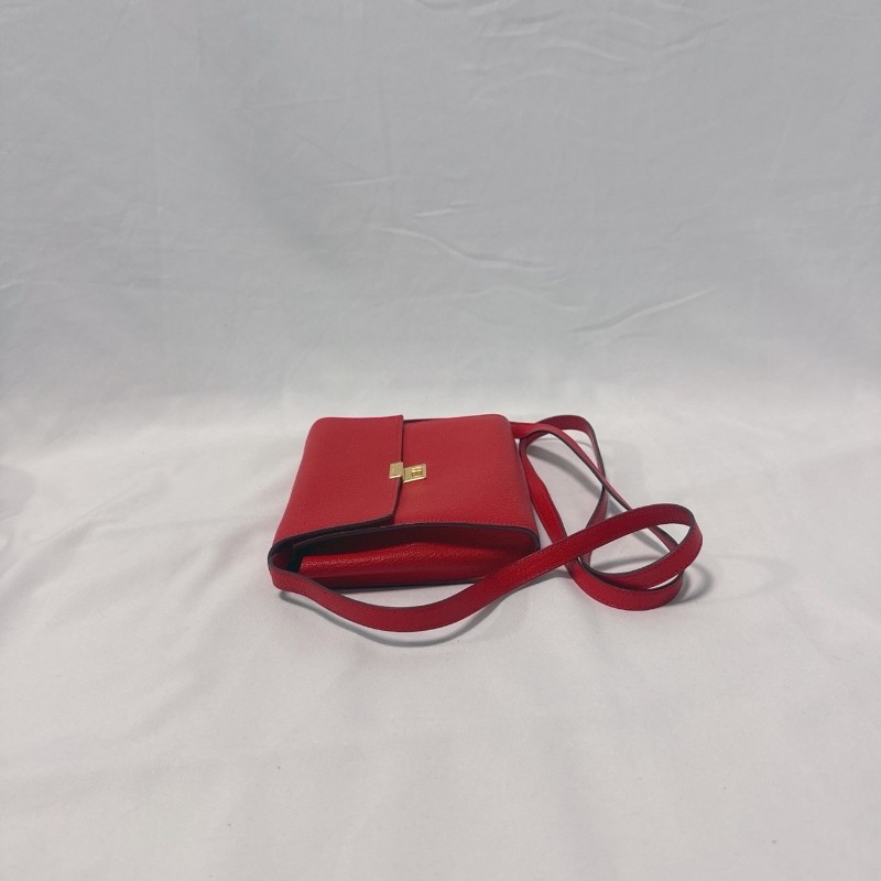 HERMES Clic 16 金扣 Mysore山羊皮 9T Capucine 橙紅色-2