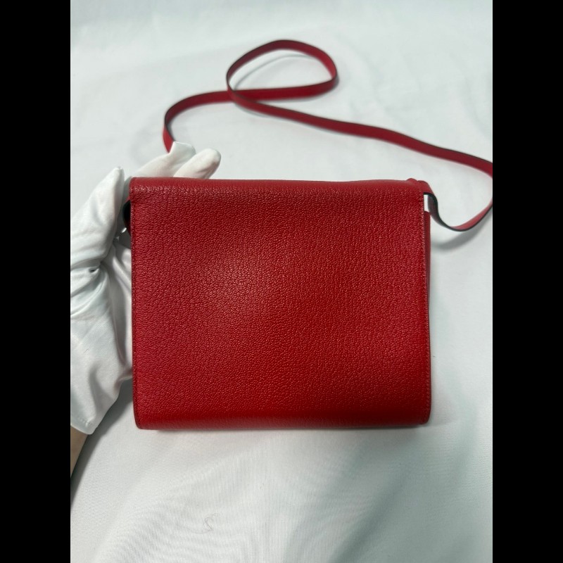 HERMES Clic 16 金扣 Mysore山羊皮 9T Capucine 橙紅色-6