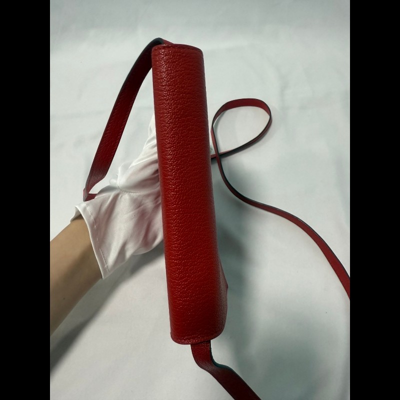 HERMES Clic 16 金扣 Mysore山羊皮 9T Capucine 橙紅色-10