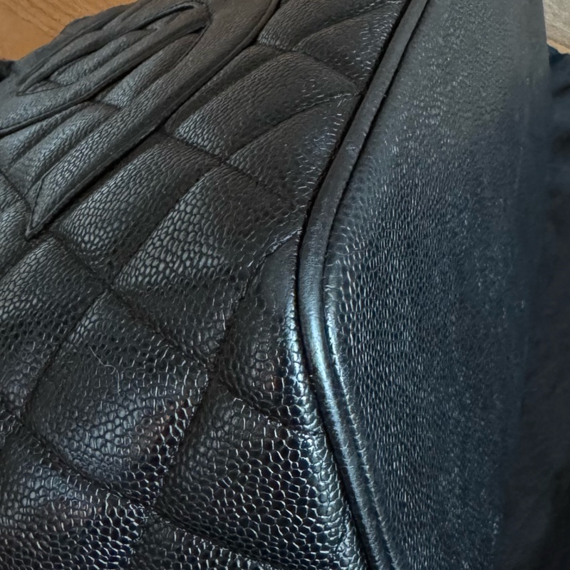 Chanel 銀幣魚子醬希爾頓手提包 9.5成新-12