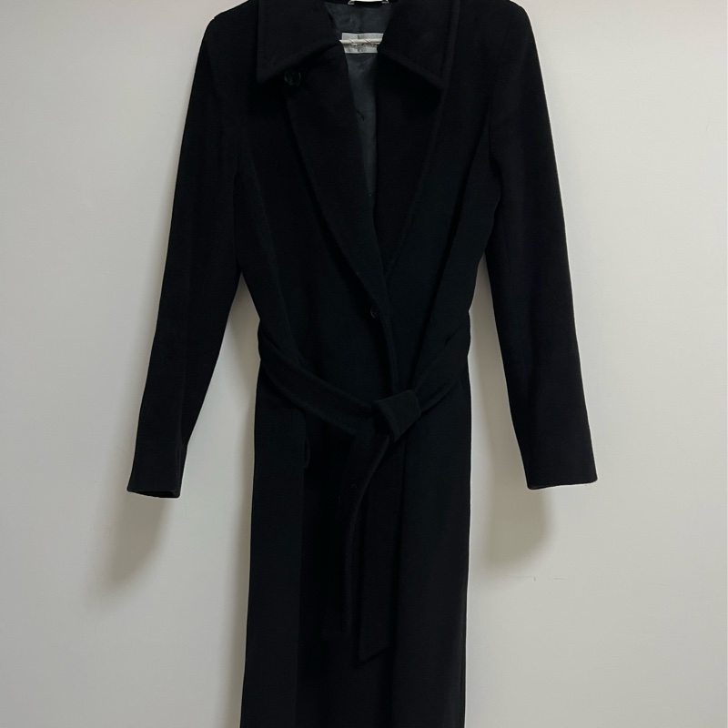 Max Mara 黑色羊毛大衣 長版-1