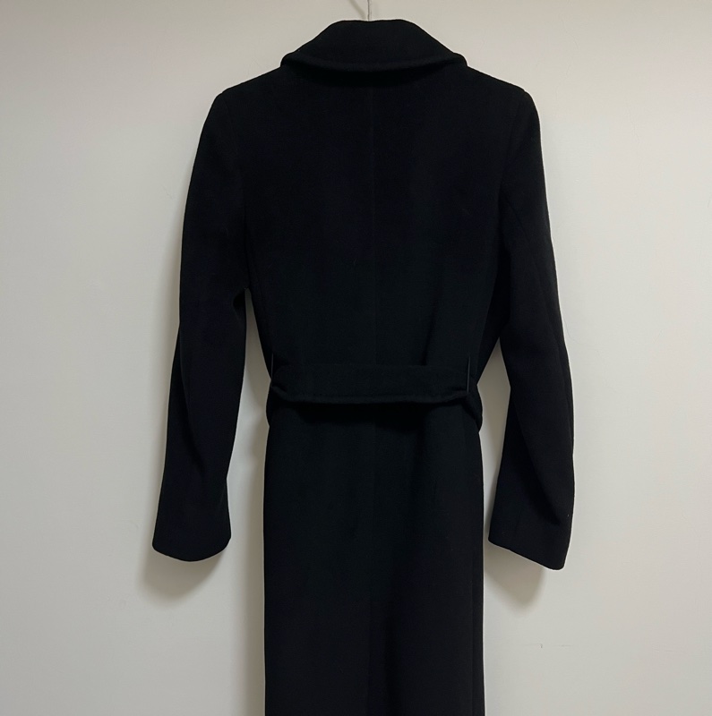 Max Mara 黑色羊毛大衣 長版-2